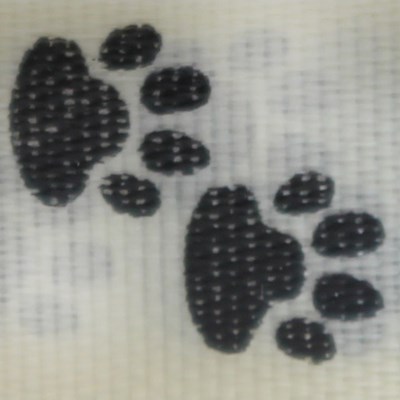 Pawprints Ribbon Black On Cream