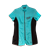 Fitted Smock Large Black/turquoise
