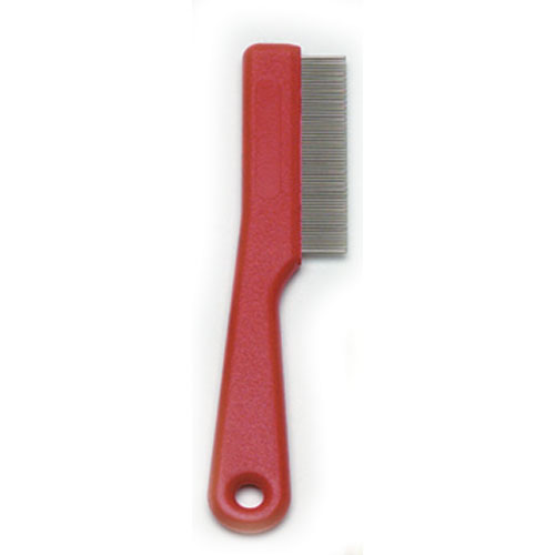 Flea Comb With Handle Red (CP1052) Flea Combs Deboer Grooming Supplies