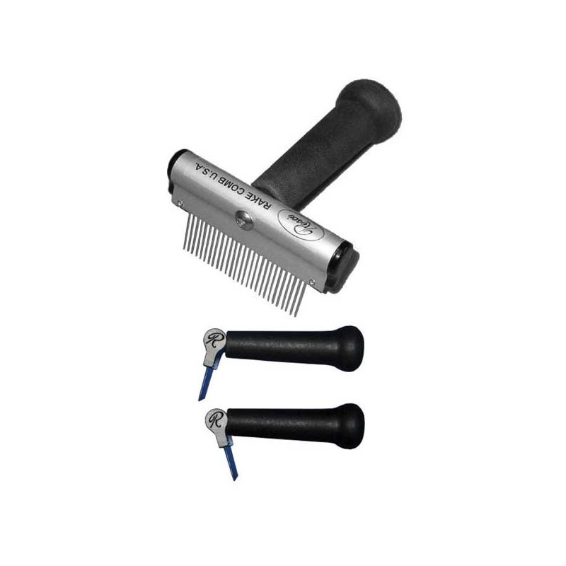 Soft Handle Rake Comb W/fine Tooth Spaci (RES0095) Undercoat Rakes